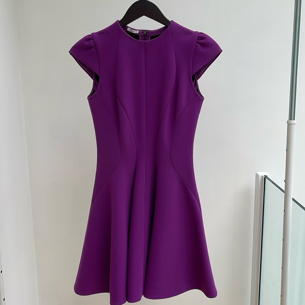 MIU MIU Purple panelled swing dress with zipper size 38 XS